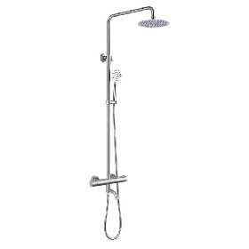 Modern design wall-mounted 304 stainless steel Thermostatic shower set