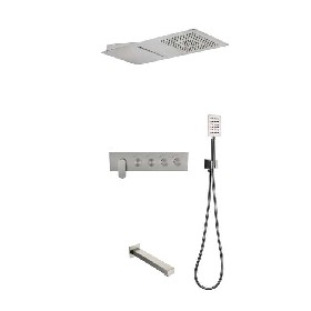 IN wall mounted bathroom rainfall square 304 stainless steel Concealed shower