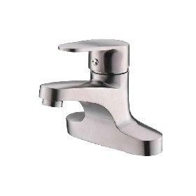 Brushed Nickel Modern Single Hole Bathroom Faucet 304 Stainless Steel Basin mixer