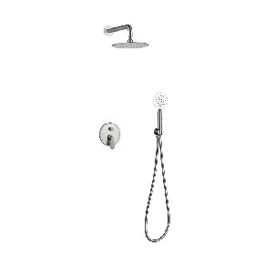 brushed 304 stainless steel Concealed shower Mixer With Ceiling Head Shower