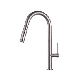 High quality 304 stainless steel Pull out kitchen mixer polished
