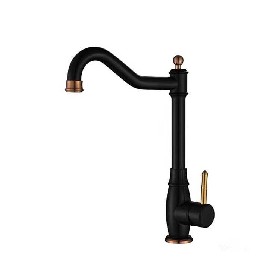 304 stainless steel black and gold Kitchen faucet
