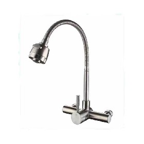 New 304 stainless steel brushed wall mounted Kitchen faucet