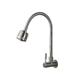 304 stainless steel wall mounted Kitchen cold tap with flexible spray