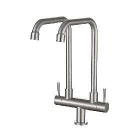 High qualtiy 304 stainless steel double handle Kitchen cold tap