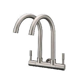 Wall mounted double lever 304 stainless steel Kitchen cold tap