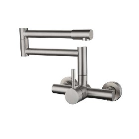 New fashion modern single handle 304 stainless steel brushed Kitchen faucet