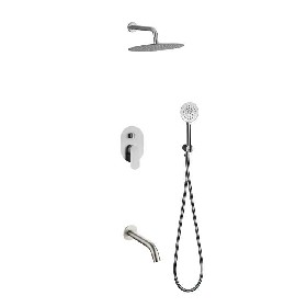 Stainless steel bathroom rainfall head shower in wall mounted Concealed shower