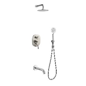 Solid 304 stainless steel finished hotel Concealed shower
