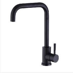 Fashion modern 304 stainless steel black Kitchen faucet