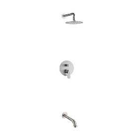 Brushed nickle bathroom 304 Stainless steel mounted rain Concealed shower set