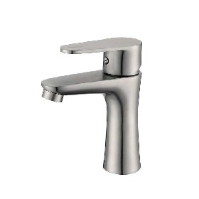Single hole 304 stainless steel simple Basin mixer