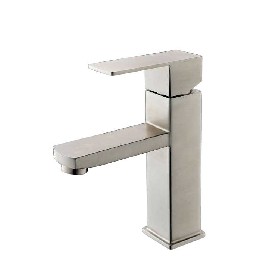 Modern bathroom 304 stainless steel single handle square Basin mixer