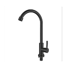 Simple design 304 stainless steel single handle black Kitchen cold tap