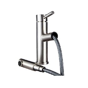 304 stainless steel high brushed Pull out basin faucet