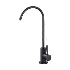 Contemporary deck mounted health black 304SS faucet Kitchen cold tap