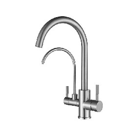 304 stainless steel drinking water double handle Filter faucet