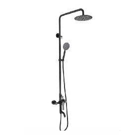 Hot and cold simple set 304 stainless steel black Shower set