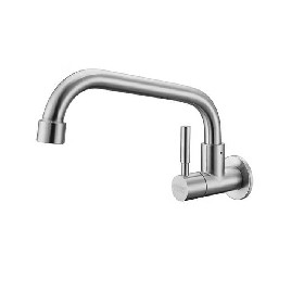 304 stainless steel single lever handle 360 degree Kitchen cold tap wall mounted