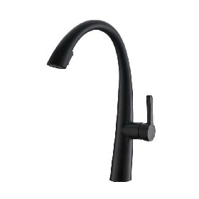304 stainless steel material single handle black Pull out kitchen mixer