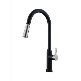 new single handle stainless steel black Pull out kitchen mixer