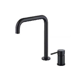 single handle bathroom 304 stainless steel black Split basin faucet