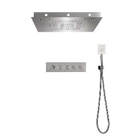 304 stainless steel LED rain Concealed shower Ceiling set with handheld shower