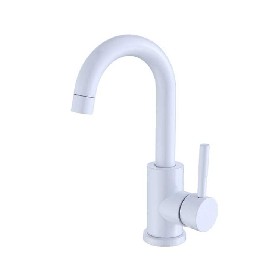 304 stainless steel white Basin mixer