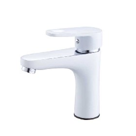 304 stainless steel white Basin mixer for bathroom