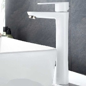 304 stainless steel bathroom white highten Basin mixer