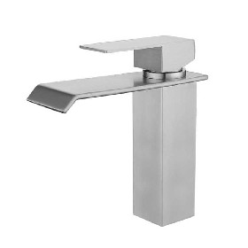 Hot and cold 304 stainless steel square Basin mixer