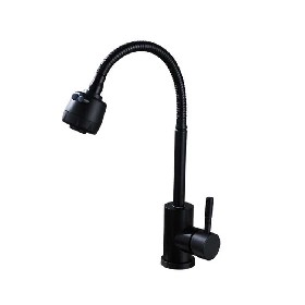 Single hole wash sink 304 stainless steel black Kitchen faucet