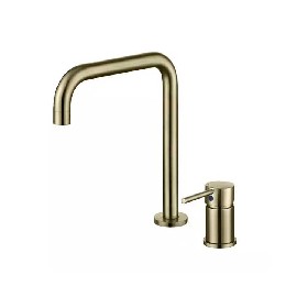 304 stainless steel brushed gold bathroom Split basin faucet