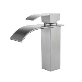hot and cold water 304 stainless steel brushed Basin mixer