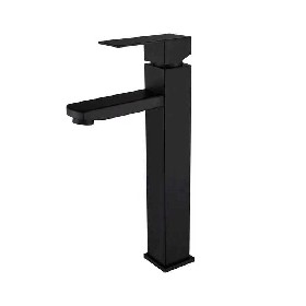 square bathroom heighten black 304 stainless steel Basin mixer