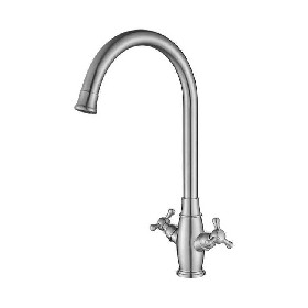 China Factory 304 Stainless Steel Brushed Deck Mounted Single Handle Kitchen faucet