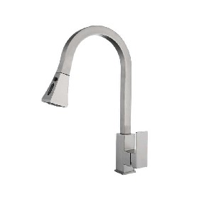 Pull out kitchen mixer Brushed Tap Flexible 304 Stainless Steel Sink Faucet