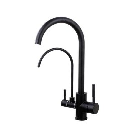 Filter faucet Modern Three Way SUS304 Stainless Steel Black Water Tap For Water Filter