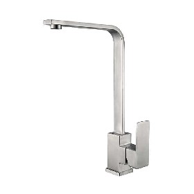 Easy installation 304 stainless steel brushed nickel square Kitchen faucet