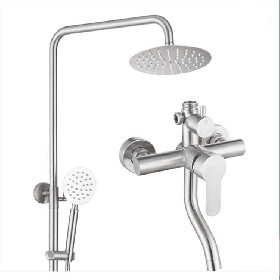 304 Stainless Steel Waterfall Shower set With Bar Shower Head And Hand Shower