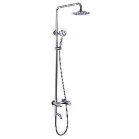 Wall Mount Head Mixer Set Bathroom brushed 304 stainless steel Rainfall Thermostatic shower set
