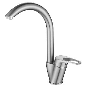 High-end Modern Brushed 304 Stainless Steel lead-free Kitchen faucet
