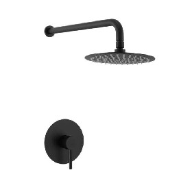 wall mounted black hot and cold stainless steel 304 Concealed shower