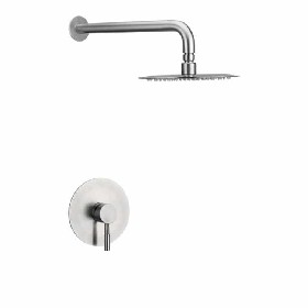 Brushed Wall Mounted Stainless Steel 304 Shower Set Faucet Mixer Concealed shower