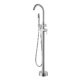 304 stainless steel shower mounted sanitary taps Floor stand bathtub faucet