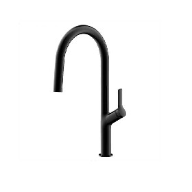 Deck Mounted 304 Stainless Steel Sink Mixer Black Pull out kitchen mixer
